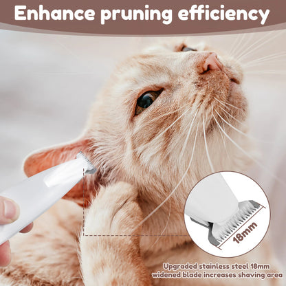 Rechargeable Dog Paw Trimmer with LED Light – Cordless Pet Nail Grinder & Shaver for Cats & Dogs