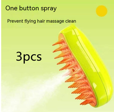 3-in-1 Electric Pet Grooming Brush – Shedding, Massaging & Deodorizing for Dogs & Cats