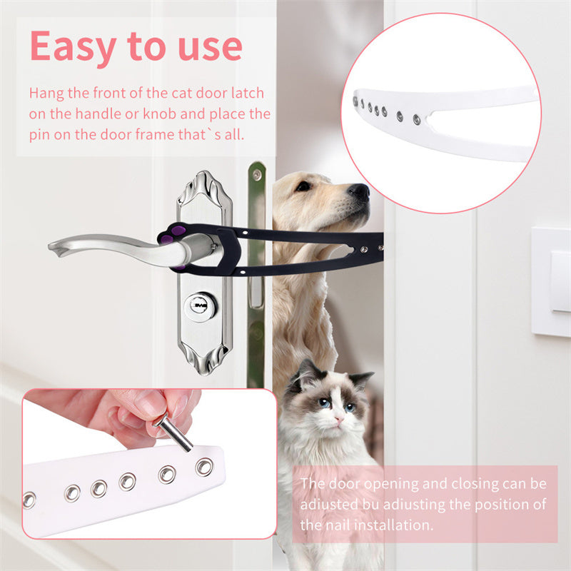 Adjustable Cat Door Holder Latch – Keep Dogs Out & Create a Safe Space for Your Cat