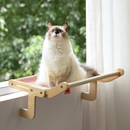 🐱 Luxury Wooden Cat Hammock – Cozy Elevated Bed for Ultimate Comfort