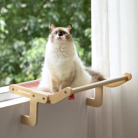 🐱 Luxury Wooden Cat Hammock – Cozy Elevated Bed for Ultimate Comfort