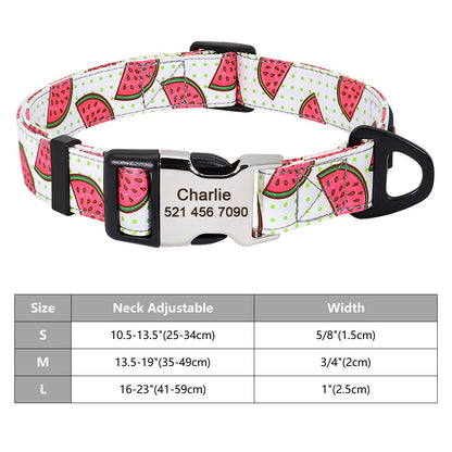 Personalized Nylon Pet Collar – Custom Name & Phone Number for Dogs & Cats